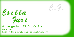 csilla furi business card